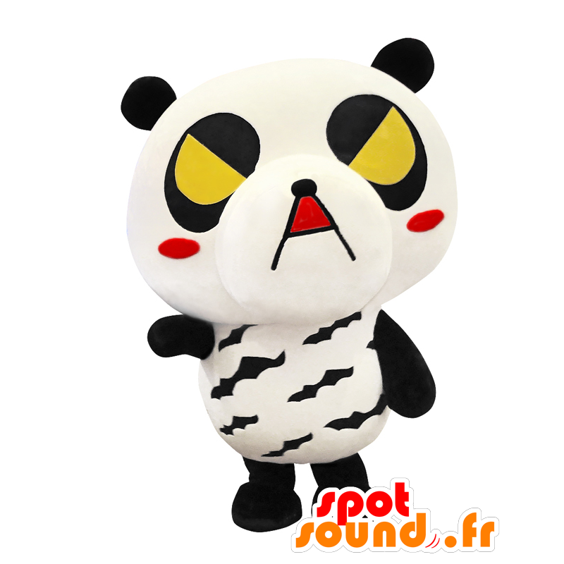 キレパンダのマスコット。激しい白と黒のパンダのマスコット-MASFR27715-日本のゆるキャラのマスコット