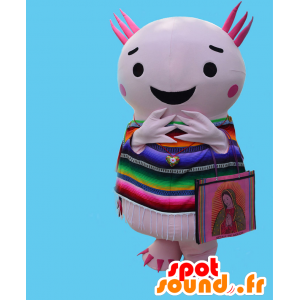 Lupita mascot. Mascotte axolotl, held in Mexico - MASFR27724 - Yuru-Chara Japanese mascots