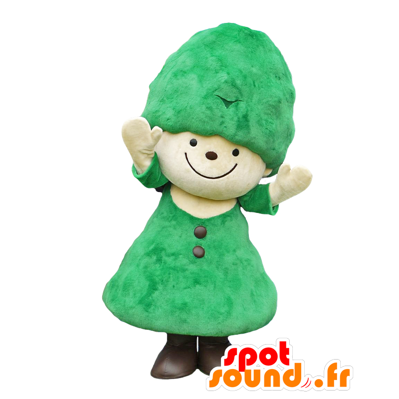 ヒノキちゃんのマスコット。巨大な緑のモミの木のマスコット-MASFR27726-日本のゆるキャラのマスコット ヒノキちゃんのマスコット。巨大な緑のモミの木のマスコット-MASFR27726-日本のゆるキャラのマスコット