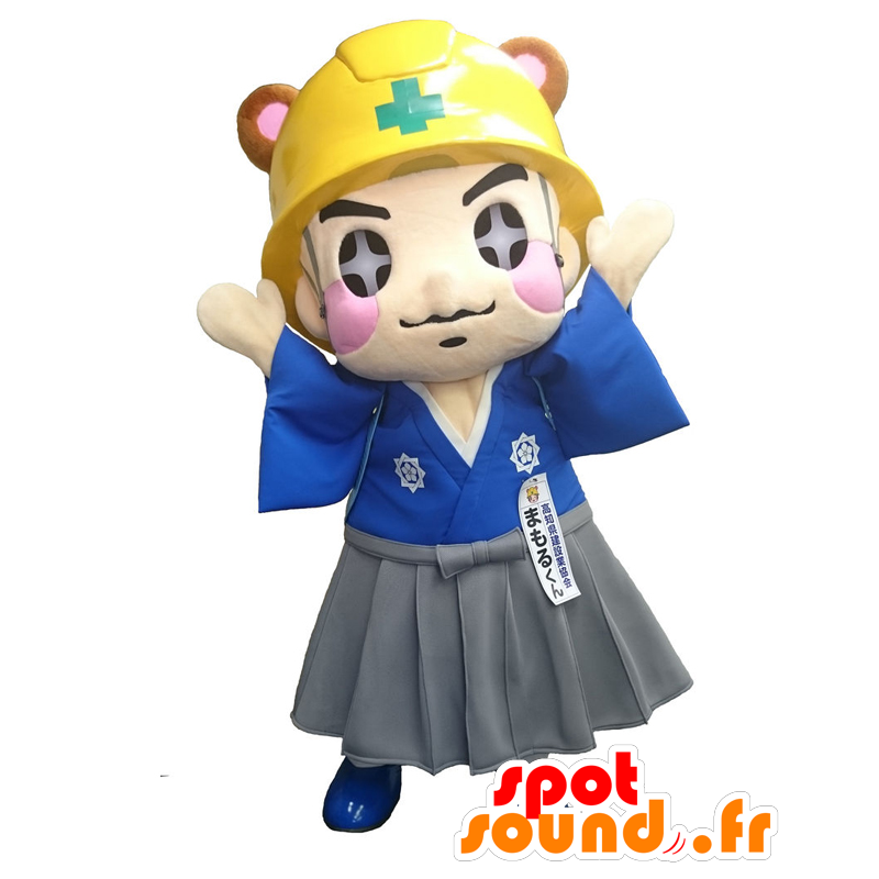 Mascot Mamoru-kun. mascote do boneco de neve com um capacete amarelo - MASFR27729 - Yuru-Chara Mascotes japoneses