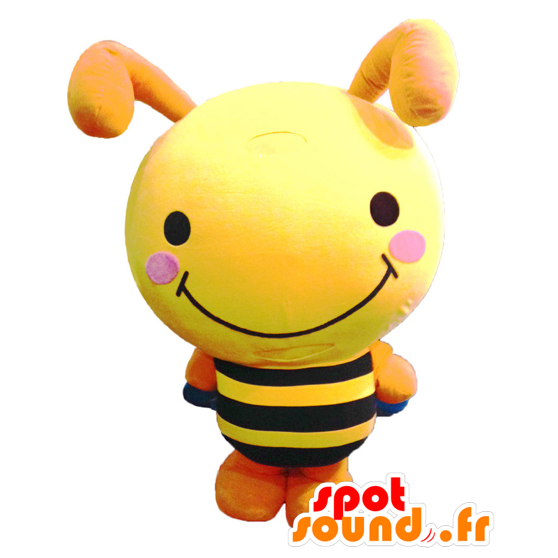 Mascot Micchan. Maskotti keltainen ja musta jättiläinen mehiläinen - MASFR27730 - Mascottes Yuru-Chara Japonaises