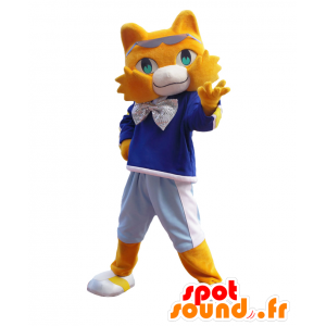 Mascot Kawasaki. Orange and white fox mascot - MASFR27731 - Yuru-Chara Japanese mascots