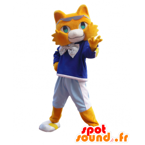 Mascot Kawasaki. Orange und weiße Fuchs Maskottchen - MASFR27731 - Yuru-Chara japanischen Maskottchen