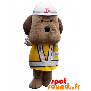 Mascot Kochi. Perro de la mascota, perro marrón, trabajador - MASFR27732 - Yuru-Chara mascotas japonesas