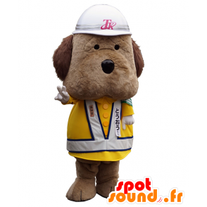 Kochi mascotte. Cane mascotte, cane marrone, operaio - MASFR27732 - Yuru-Chara mascotte giapponese