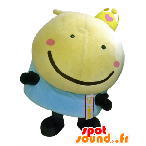 Mascot Sagamihara. Yellow and blue snowman mascot - MASFR27734 - Yuru-Chara Japanese mascots