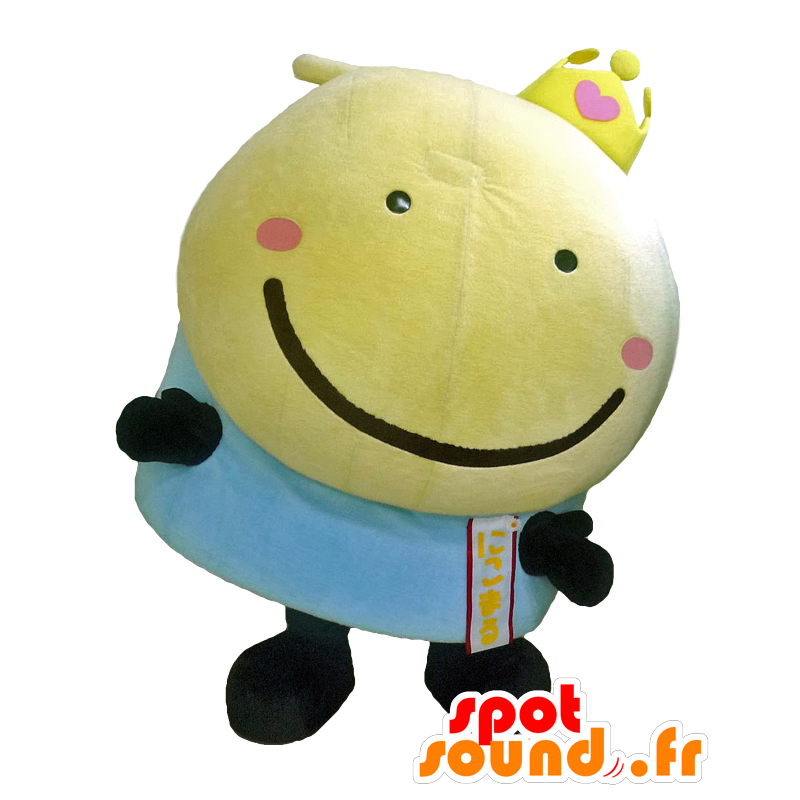 Mascot Sagamihara. geel en blauw sneeuwpop mascotte - MASFR27734 - Yuru-Chara Japanse Mascottes