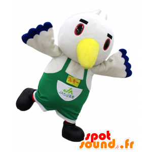 Mascotte de Lucky, de mouette blanche avec une salopette - MASFR27736 - Mascottes Yuru-Chara Japonaises