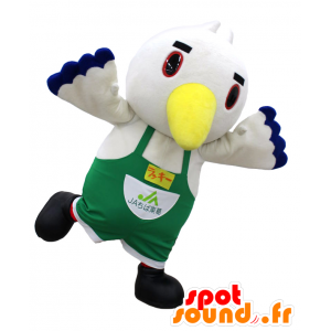 Lucky mascotte, witte meeuw met overalls - MASFR27736 - Yuru-Chara Japanse Mascottes