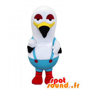 Mascot Blackie. Seagull mascot with overalls - MASFR27737 - Yuru-Chara Japanese mascots