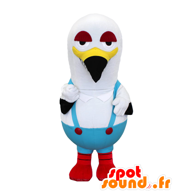 Mascot Blackie. Seagull mascot with overalls - MASFR27737 - Yuru-Chara Japanese mascots