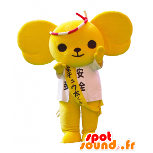 Mascotte Chu-kun. Giallo koala mascotte, colorato e originale - MASFR27740 - Yuru-Chara mascotte giapponese