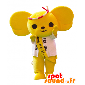 Chu-kun maskot. Gul koala maskot, farverig og original -