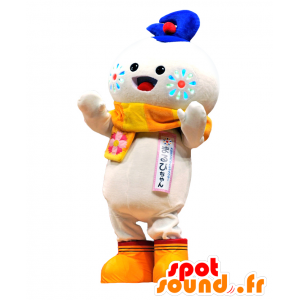 Mascotte de Marvi-chan. Mascotte de bonhomme blanc - MASFR27743 - Mascottes Yuru-Chara Japonaises