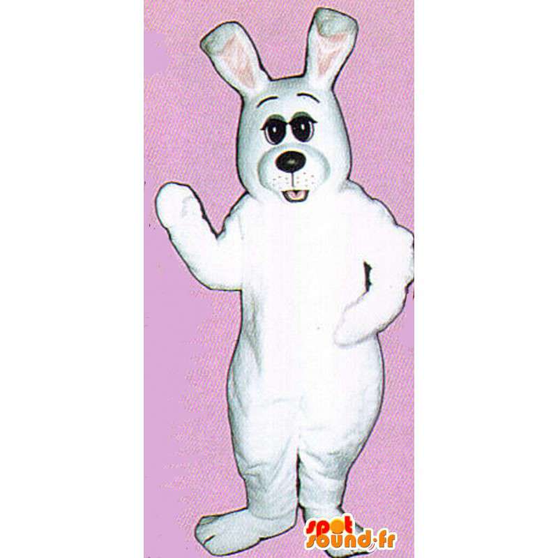 Blanco traje de conejo, simple y personalizable - MASFR007114 - Mascota de conejo