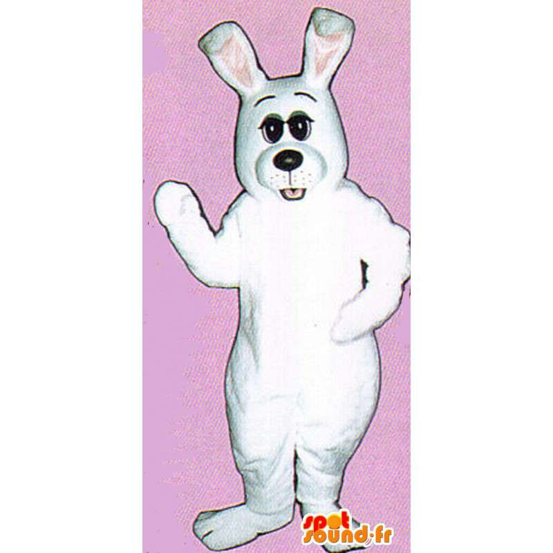 White rabbit costume, simple and customizable - MASFR007114 - Rabbit mascot