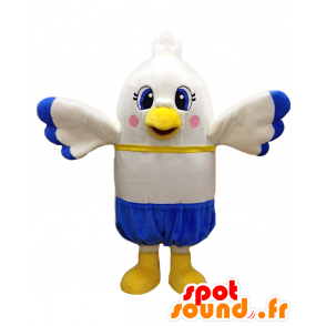 Gabbiano mascotte, giallo uccello colorato, blu e bianco - MASFR27747 - Yuru-Chara mascotte giapponese