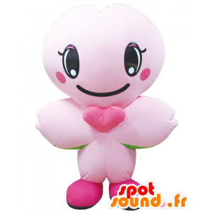 Minatchi mascot. Pink snowman mascot - MASFR27750 - Yuru-Chara Japanese mascots