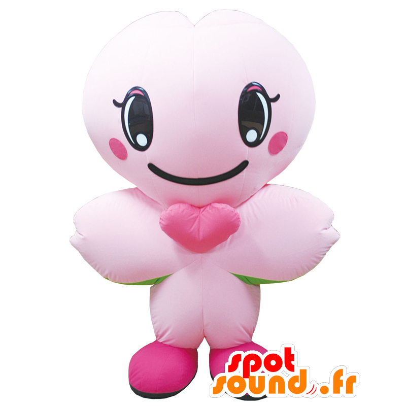 Minatchi mascot. Pink snowman mascot - MASFR27750 - Yuru-Chara Japanese mascots