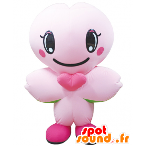 Minatchi mascot. Pink snowman mascot - MASFR27750 - Yuru-Chara Japanese mascots