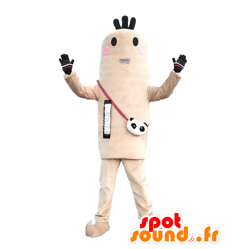 Mascot Otane-Kun. Alles schwarz und weiß Schneemann Mzscotte - MASFR27751 - Yuru-Chara japanischen Maskottchen