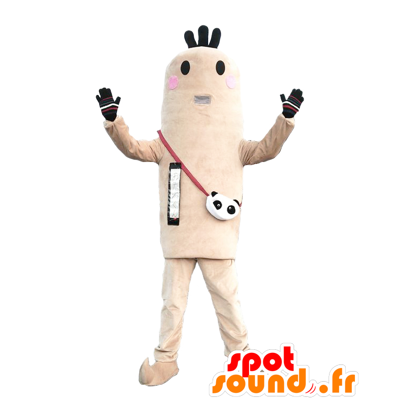 Mascot Otane-kun. allemaal zwart en wit sneeuwpop Mzscotte - MASFR27751 - Yuru-Chara Japanse Mascottes
