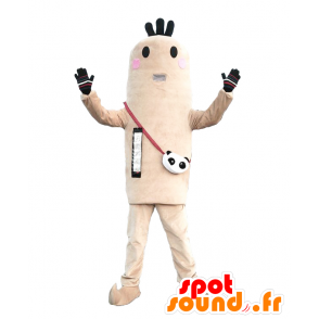 Mascot Otane-Kun. Alles schwarz und weiß Schneemann Mzscotte - MASFR27751 - Yuru-Chara japanischen Maskottchen