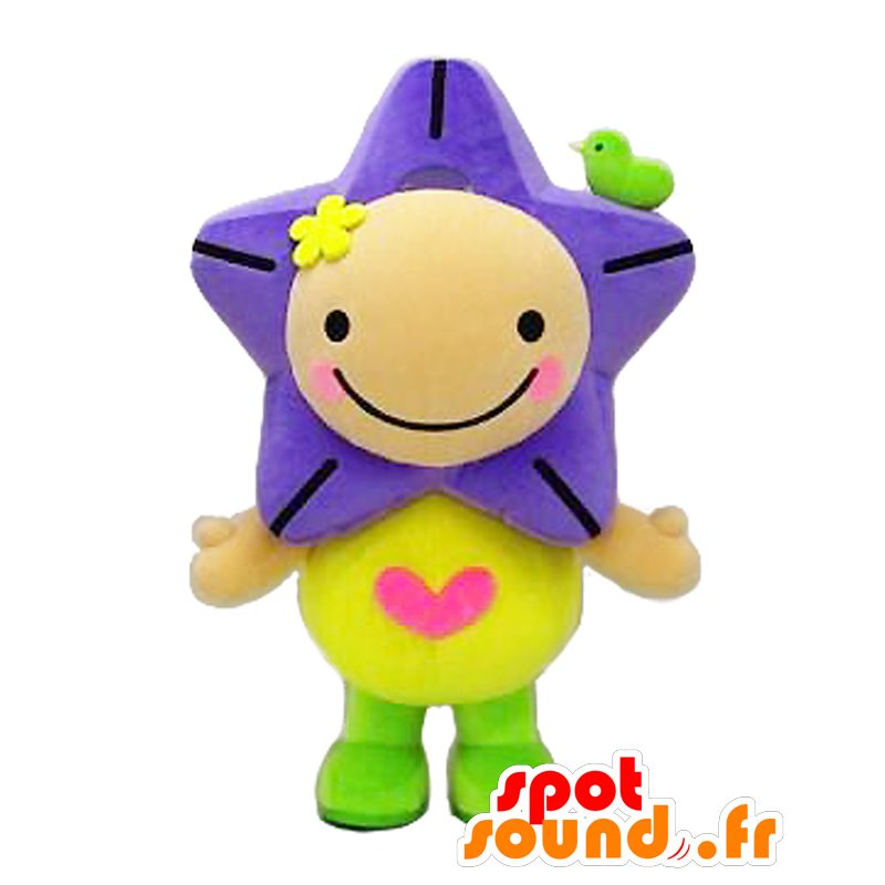 Kyowaad mascot. Girl mascot head with star - MASFR27752 - Yuru-Chara Japanese mascots