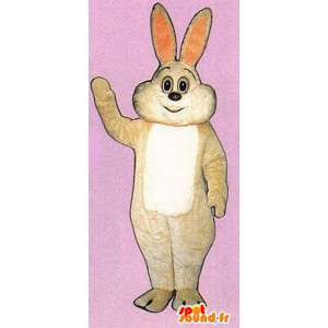 Beige kanin maskot. Bunny kostume - Spotsound maskot kostume