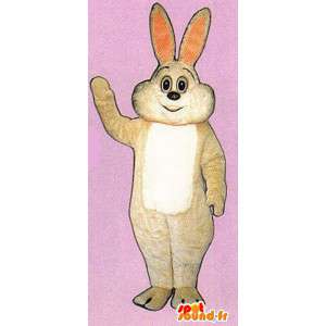 Beige kaninmaskot. Bunny kostym - Spotsound maskot