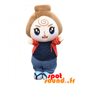 Mascotte de Shirakawa. Mascotte de petit garçon japonais - MASFR27758 - Mascottes Yuru-Chara Japonaises