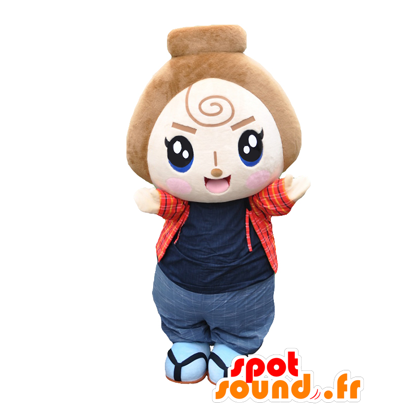 Shirakawa-Maskottchen. Mascot kleine japanische Jungen - MASFR27758 - Yuru-Chara japanischen Maskottchen