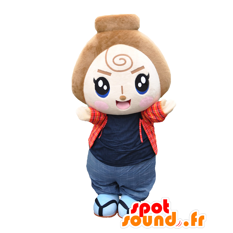 Shirakawa mascot. Mascot small Japanese boy - MASFR27758 - Yuru-Chara Japanese mascots