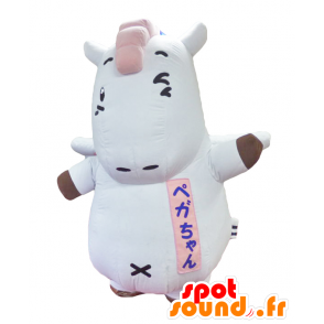 Mascota de Pega-chan. Blanco de la mascota del caballo y rosa - MASFR27759 - Yuru-Chara mascotas japonesas