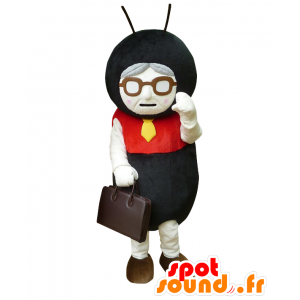Mascotte de Hoku. Mascotte de fourmi noire et rouge - MASFR27765 - Mascottes Yuru-Chara Japonaises
