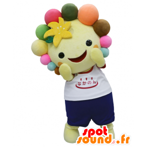 Naka mascotte. Giallo pupazzo mascotte in sportswear - MASFR27769 - Yuru-Chara mascotte giapponese