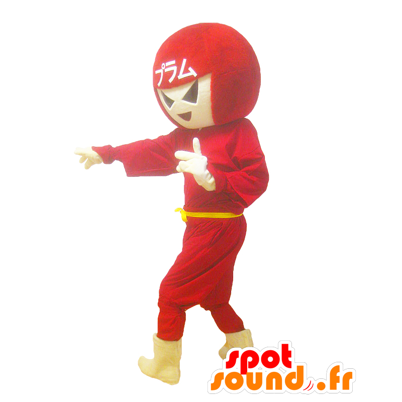 Haruna maskot, superhelt maskot i rødt outfit - Spotsound