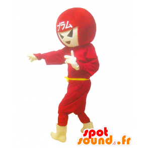 Haruna mascot, mascot superhero in red dress - MASFR27773 - Yuru-Chara Japanese mascots