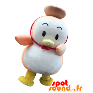 KamanoSuke mascotte. Rosa e bianco pinguino mascotte - MASFR27775 - Yuru-Chara mascotte giapponese