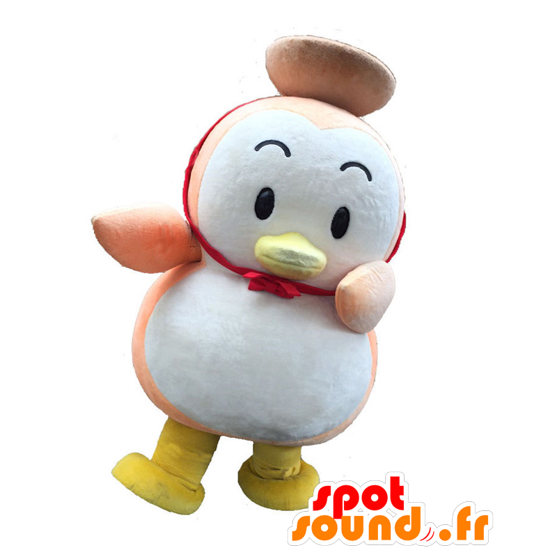 Mascota KamanoSuke. Rosa y blanco mascota pingüino - MASFR27775 - Yuru-Chara mascotas japonesas