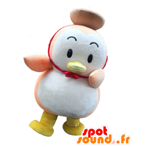 KamanoSuke mascot. Pink and white penguin mascot - MASFR27775 - Yuru-Chara Japanese mascots