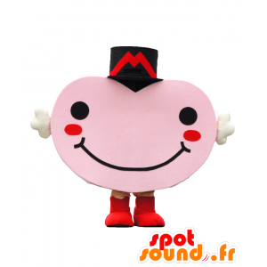 Mascota Maitoraru. Hombre mascota rosa con un sombrero - MASFR27788 - Yuru-Chara mascotas japonesas