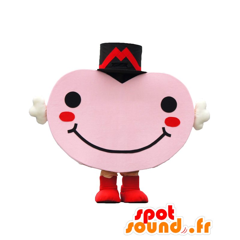 Maitoraru mascot. Pink mascot man with a hat - MASFR27788 - Yuru-Chara Japanese mascots