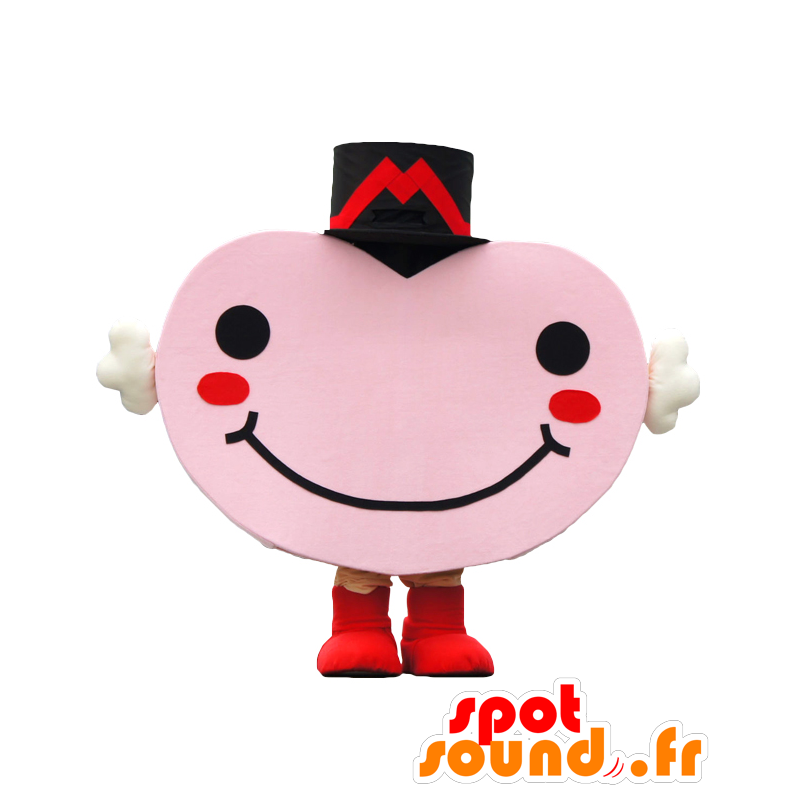 Maitoraru mascotte. Rosa mascotte uomo con un cappello - MASFR27788 - Yuru-Chara mascotte giapponese