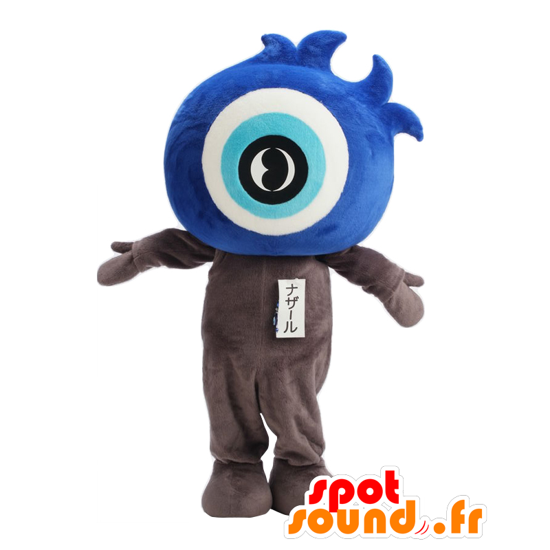 Mascote Mr. Nazar. azul mascote do boneco de neve com um olho - MASFR27790 - Yuru-Chara Mascotes japoneses