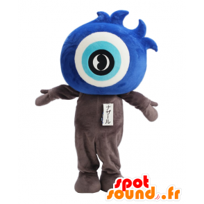 Mascot Mr. Nazar. Blauwe sneeuw pop mascotte met een oog - MASFR27790 - Yuru-Chara Japanse Mascottes