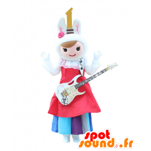 Maskotka Mio nieustalona. Maskotka dziewczyna z gitarą - MASFR27791 - Yuru-Chara japońskie Maskotki