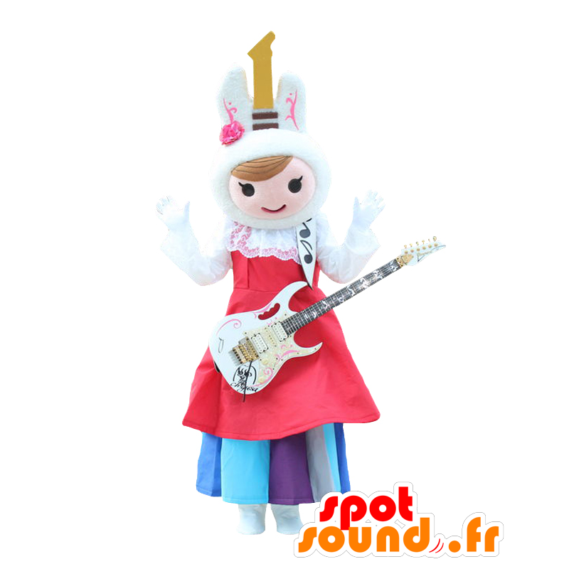 Swallowtail Mascot Mio. Chica Mascotte con una guitarra - MASFR27791 - Yuru-Chara mascotas japonesas