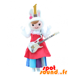 Andorinha Mascot Mio. menina mascote com uma guitarra - MASFR27791 - Yuru-Chara Mascotes japoneses