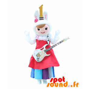 Mascot Mio zwaluwstaart. Mascot meisje met een gitaar - MASFR27791 - Yuru-Chara Japanse Mascottes